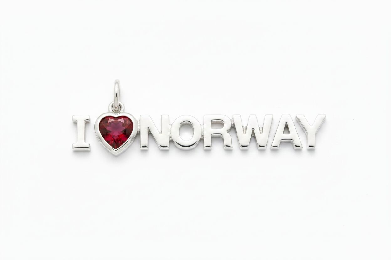 "I Love Norway" Pendant Necklace