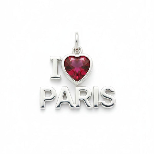 "I Love Paris" Stacked Pendant Necklace