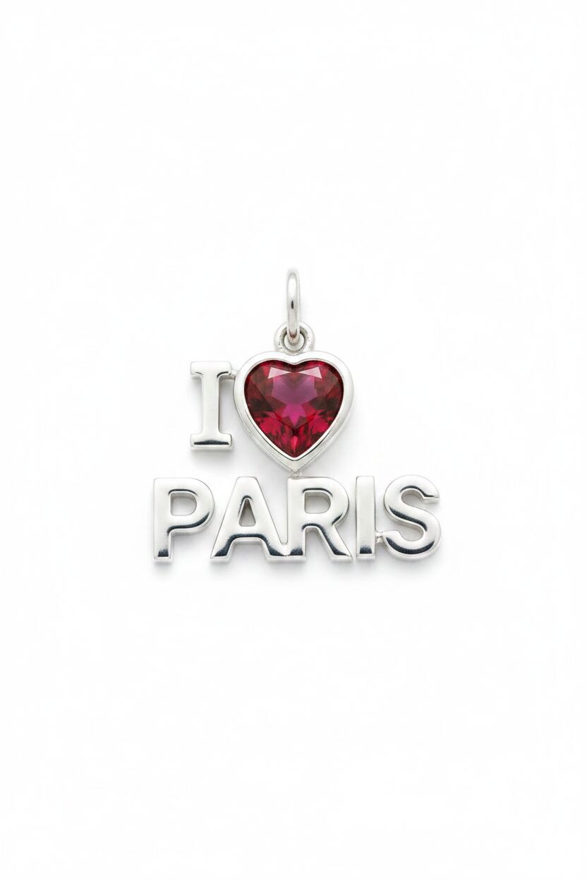 "I Love Paris" Stacked Pendant Necklace