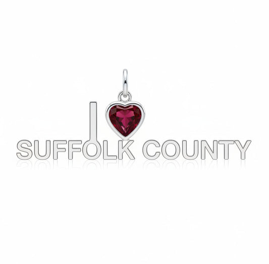 "I Love Suffolk County" Stacked Pendant Necklace
