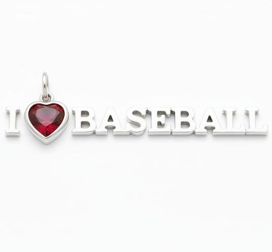 "I Love Baseball" Pendant Necklace