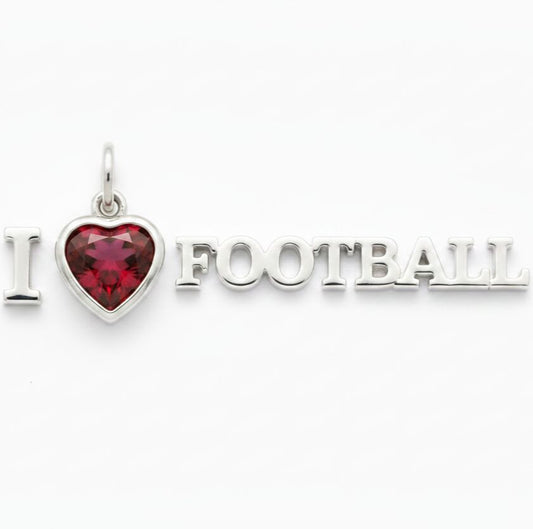 "I Love Football" Pendant Necklace