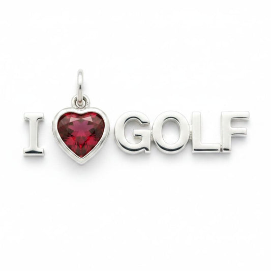 "I Love Golf" Pendant Necklace