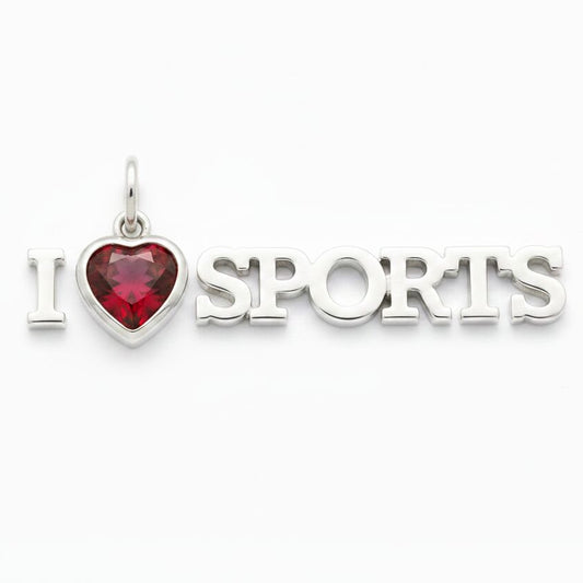 "I Love Sports" Pendant Necklace