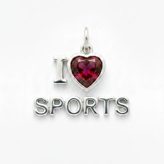 "I Love Sports" Stacked Pendant Necklace