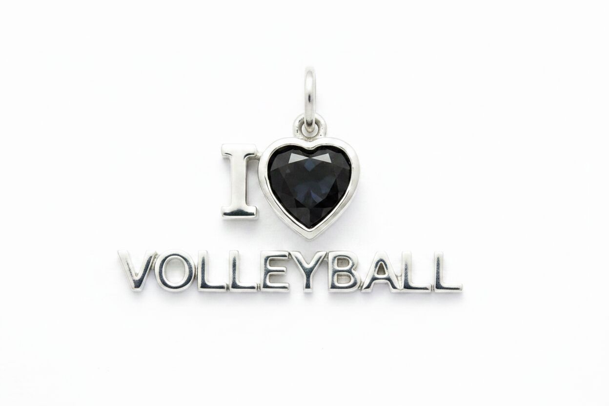 "I Hate Volley Ball" Stacked Pendant Necklace
