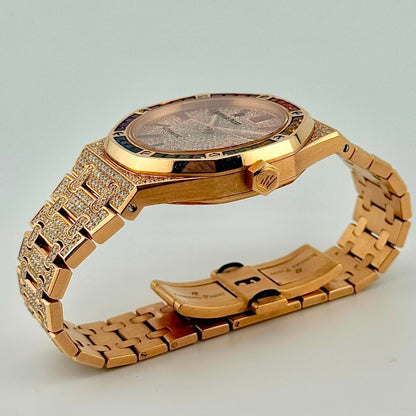 Miscellaneous Watch With Diamonds Rose Gold