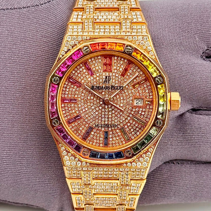 Miscellaneous Watch With Diamonds Rose Gold