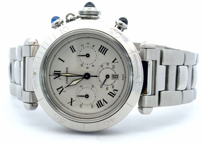 Mens Cartier Pasha Chronograph 38mm Quartz Watch