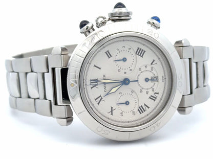 Mens Cartier Pasha Chronograph 38mm Quartz Watch