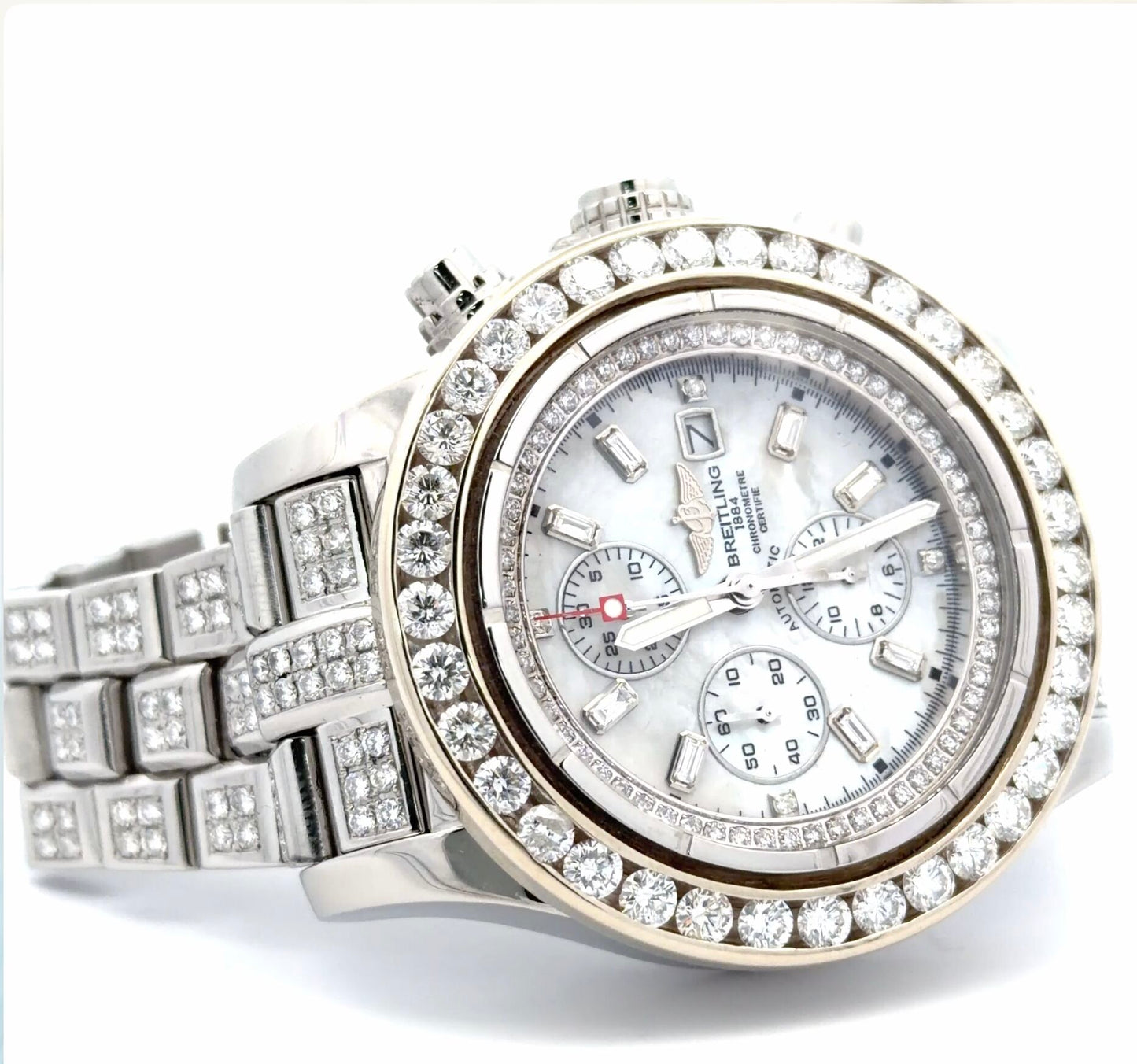 Mens Breitling Super Avenger Chronograph Diamond Watch