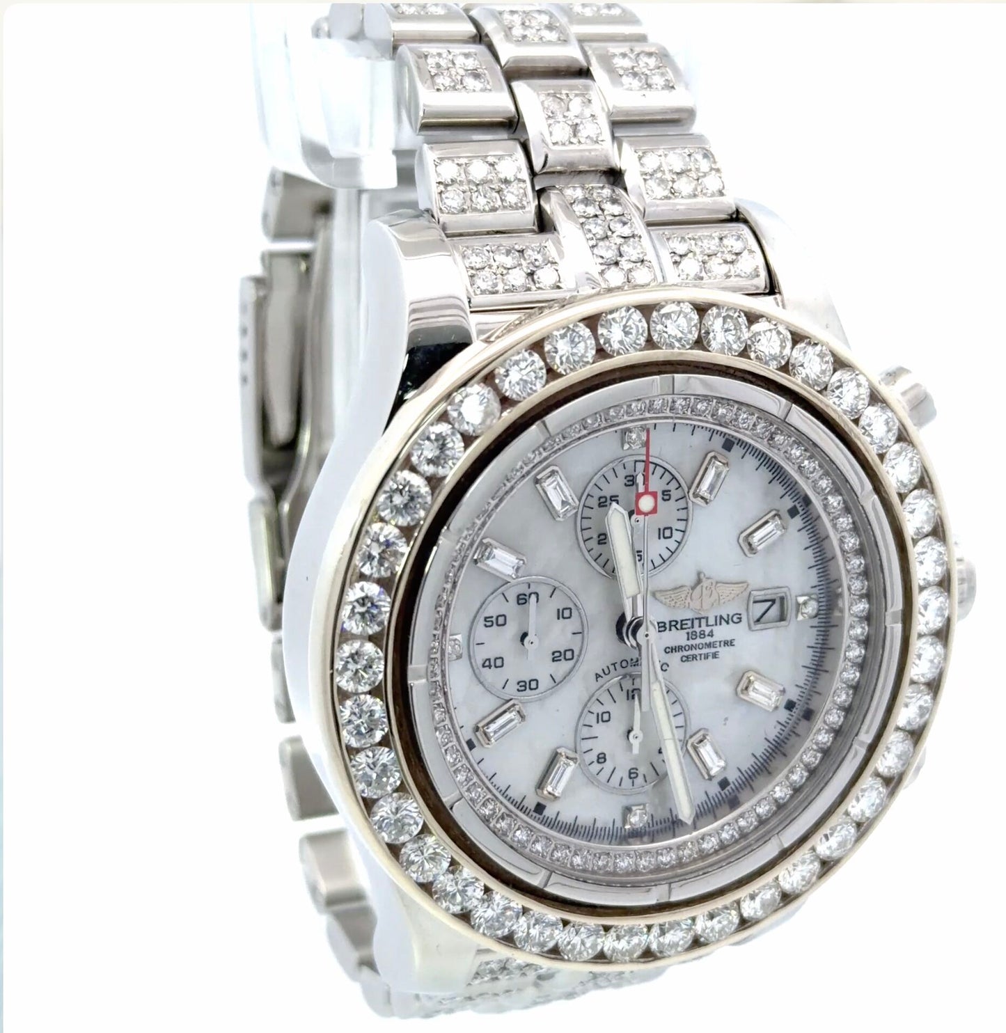 Mens Breitling Super Avenger Chronograph Diamond Watch