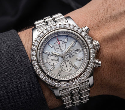 Mens Breitling Super Avenger Chronograph Diamond Watch