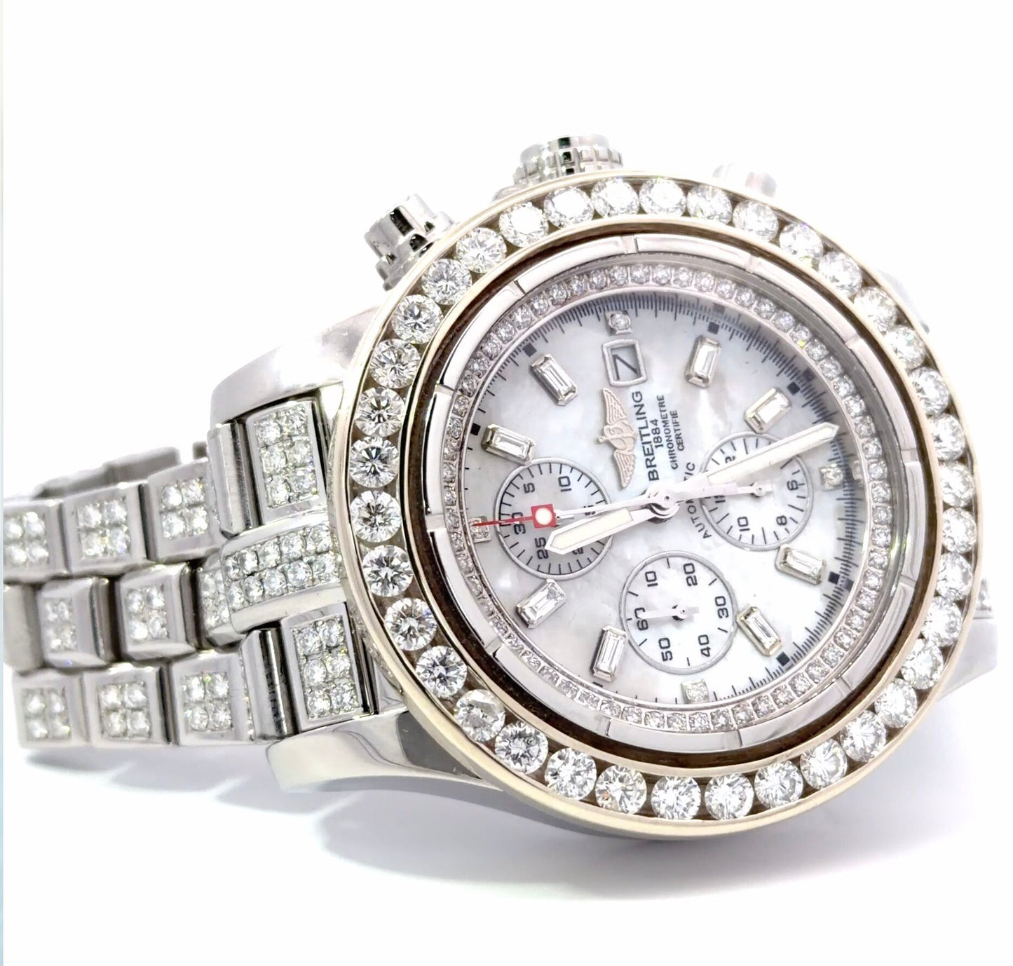 Mens Breitling Super Avenger Chronograph Diamond Watch