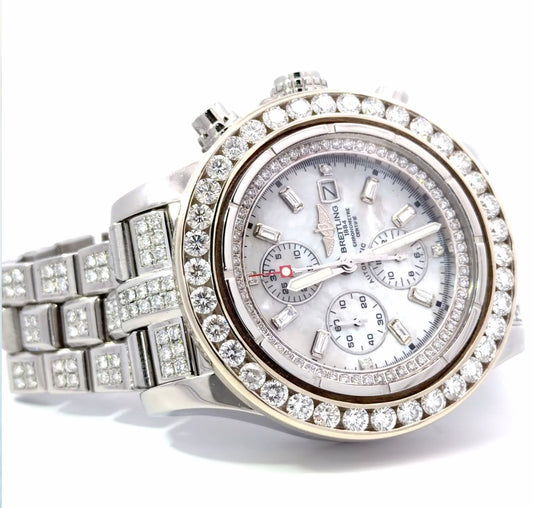 Mens Breitling Super Avenger Chronograph Diamond Watch