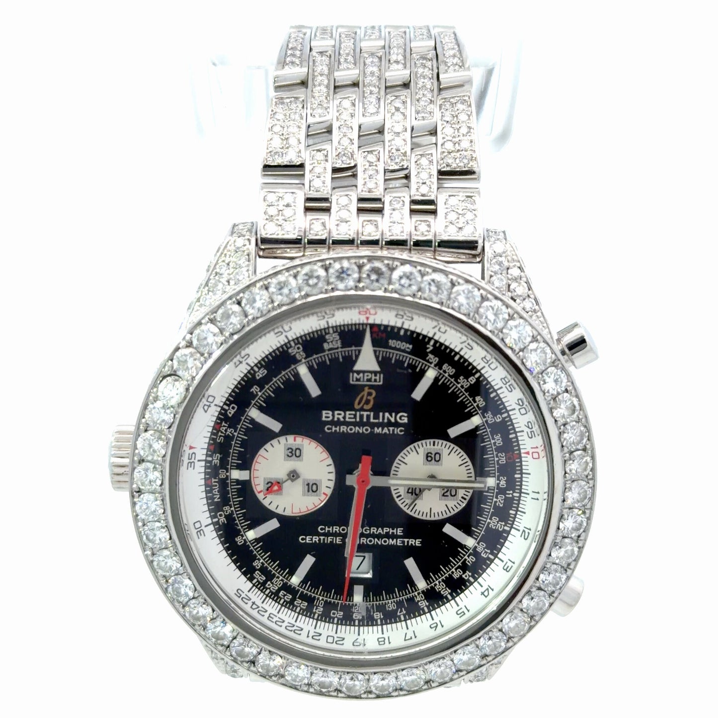 Mens Breitling Chrono-Matic Chronograph Limited Edition To 1000 World-Wide Diamond Watch