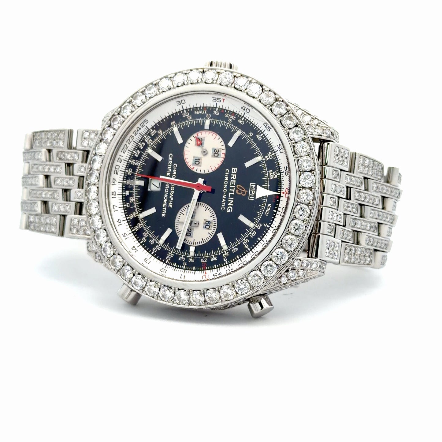 Mens Breitling Chrono-Matic Chronograph Limited Edition To 1000 World-Wide Diamond Watch