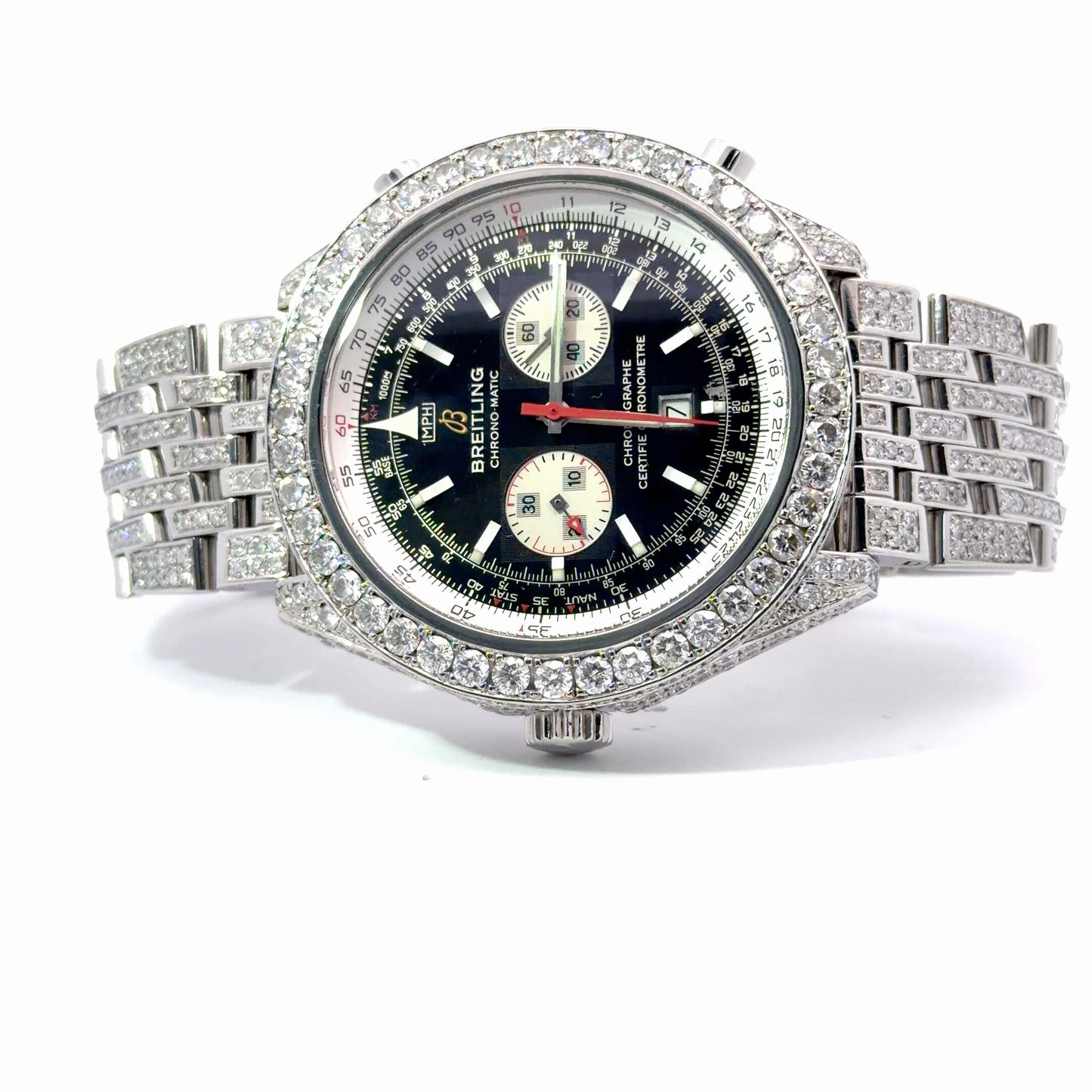 Mens Breitling Chrono-Matic Chronograph Limited Edition To 1000 World-Wide Diamond Watch