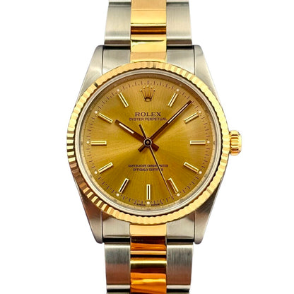 Rolex Oyster Perpetual 34Mm 14233 Steel And Yellow Gold
