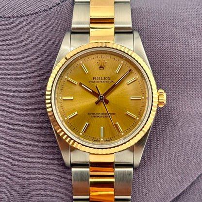 Rolex Oyster Perpetual 34Mm 14233 Steel And Yellow Gold