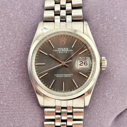 Rolex Date 34Mm 1500 Stainless Steel