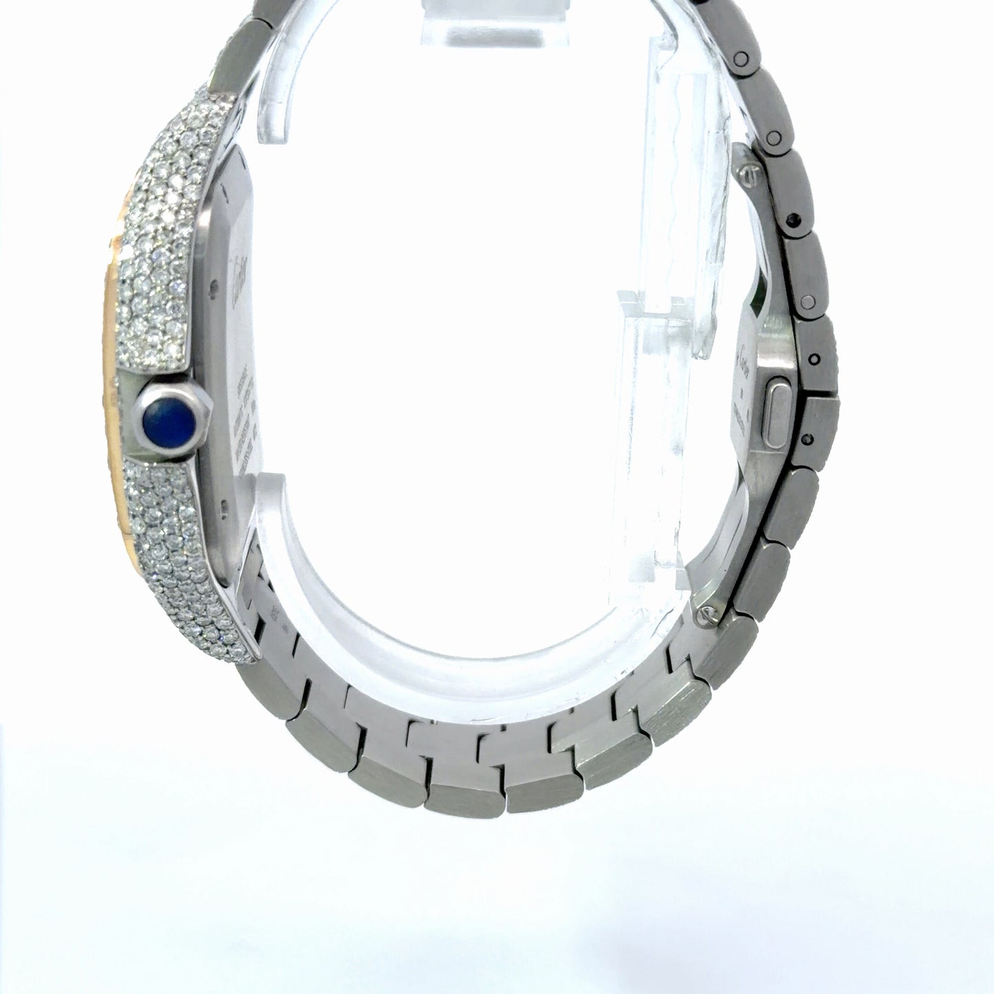 Mens Cartier Santos De Cartier 18K Gold/Steel Diamond Automatic Watch