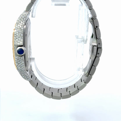 Mens Cartier Santos De Cartier 18K Gold/Steel Diamond Automatic Watch