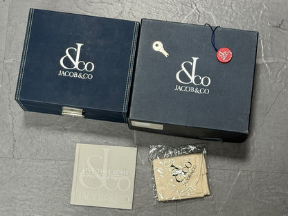 Mens Jacob & Co. Five Time Zone JC Diamond Quartz Watch