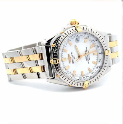 Mens Breitling Wings 18K Gold/Steel Automatic Watch