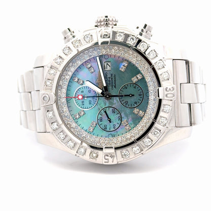 Mens Breitling Super Avenger Chronograph Diamond Automatic Watch
