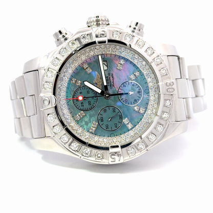 Mens Breitling Super Avenger Chronograph Diamond Automatic Watch