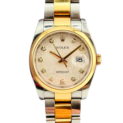 Rolex Datejust 36Mm 116203 Steel And Yellow Gold