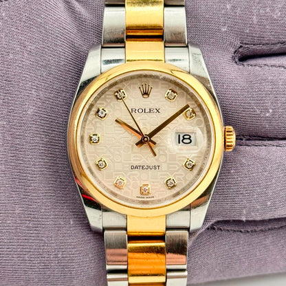 Rolex Datejust 36Mm 116203 Steel And Yellow Gold