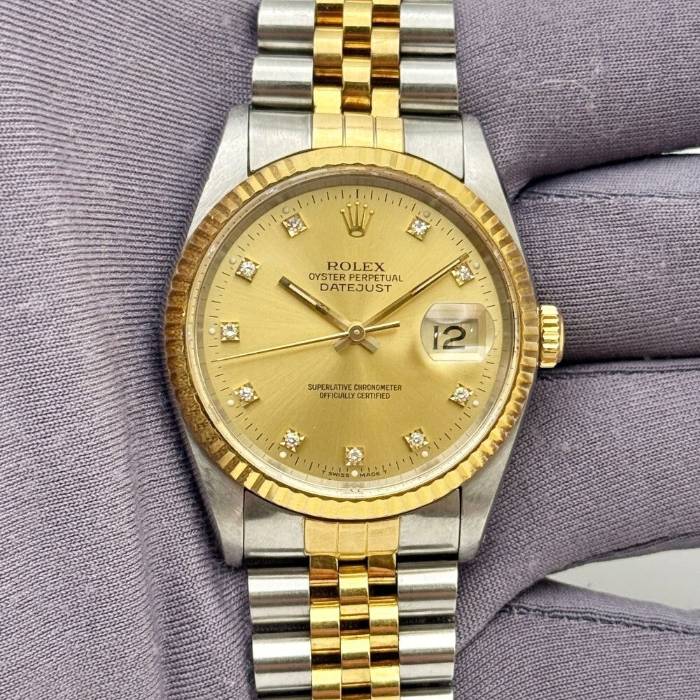 Rolex Datejust 36Mm 16013 Steel And Yellow Gold
