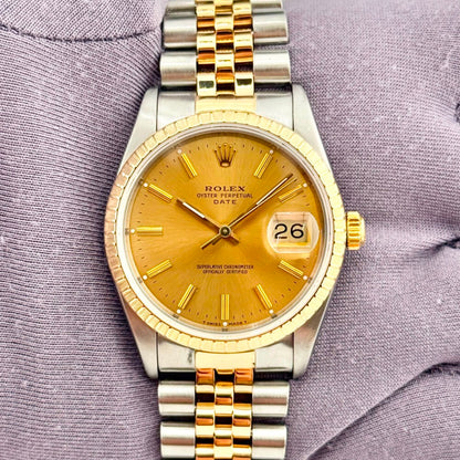 Rolex Date 34Mm 15223 Steel And Yellow Gold