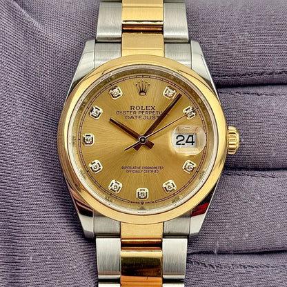 Rolex Datejust 36Mm 126203 Steel And Yellow Gold