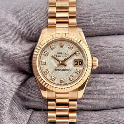Rolex Datejust Lady 26Mm 179175 Rose Gold