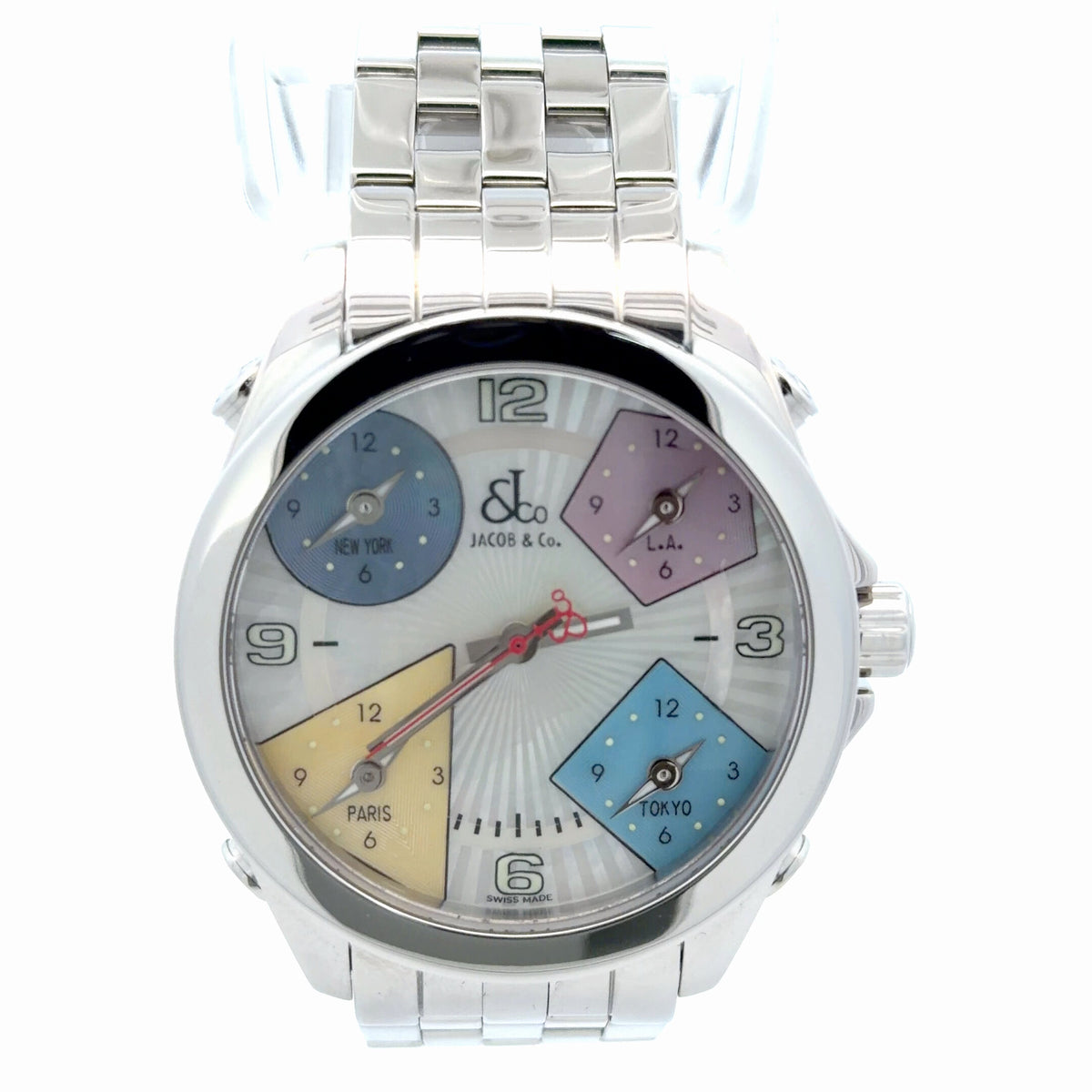 Mens Jacob & Co Five Time Zone JC Quartz Watch