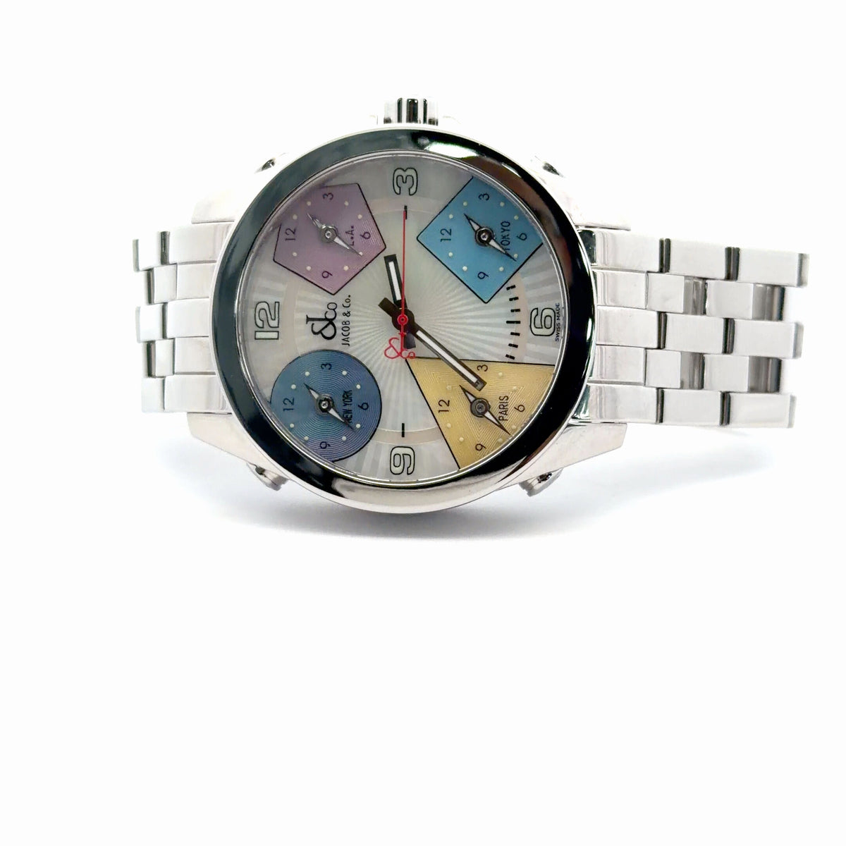Mens Jacob & Co Five Time Zone JC Quartz Watch