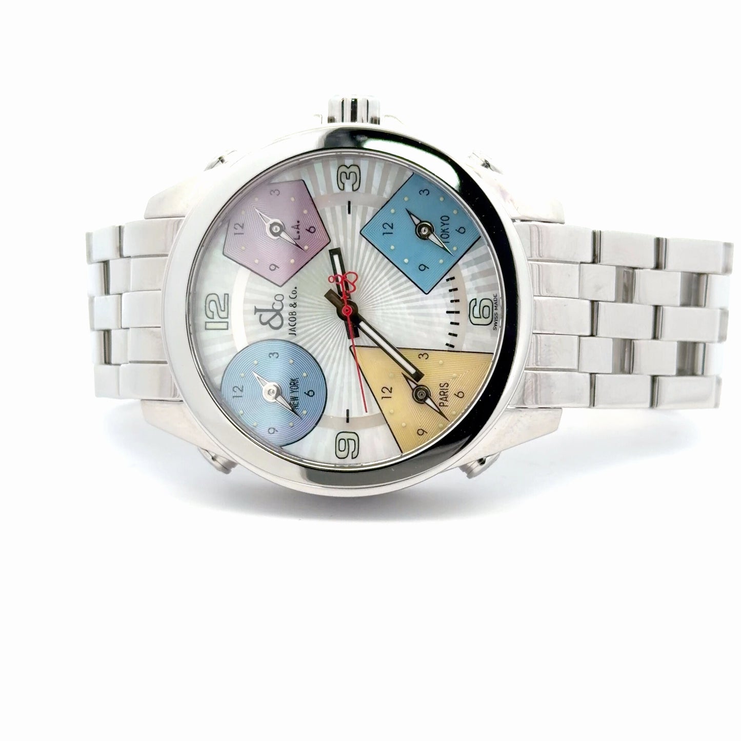 Mens Jacob & Co Five Time Zone JC Quartz Watch
