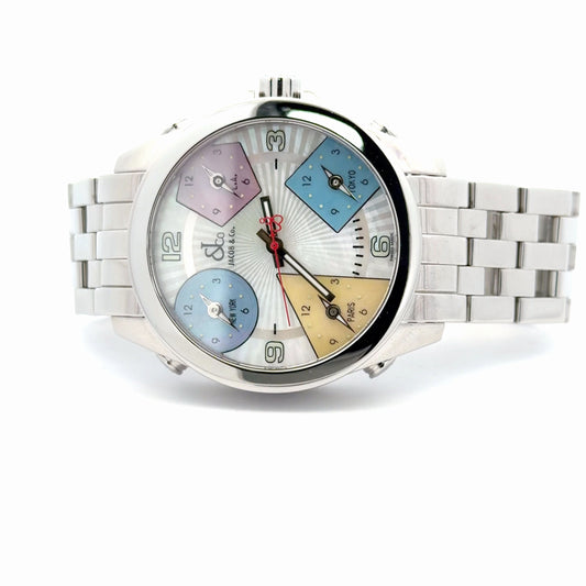 Mens Jacob & Co Five Time Zone JC Quartz Watch