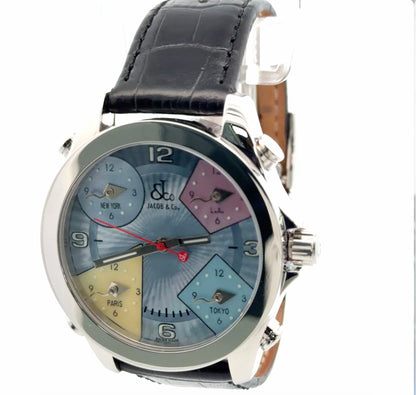 Mens Jacob & Co Five Time Zone JC Quartz Watch