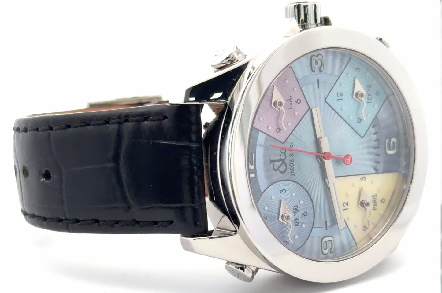 Mens Jacob & Co Five Time Zone JC Quartz Watch