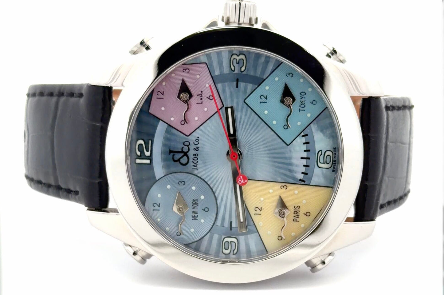 Mens Jacob & Co Five Time Zone JC Quartz Watch