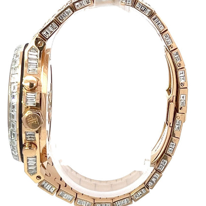 Mens Audemars Piguet Royal Oak Offshore 18K Gold Auto Chandelier Diamond Watch