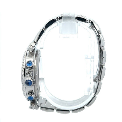 Cartier Pasha Men’s Chronograph Auto – Steel, Diamond Bezel, Exhibition Back