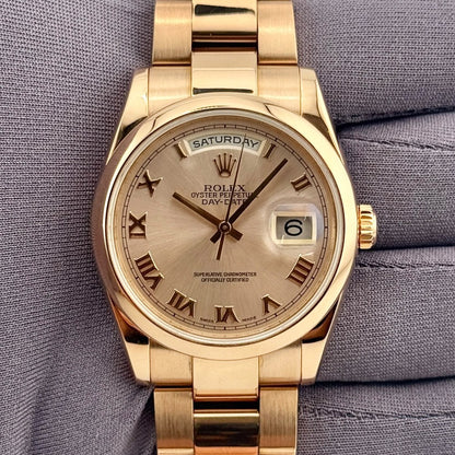 Rolex Day-Date 36Mm 118205 Rose Gold