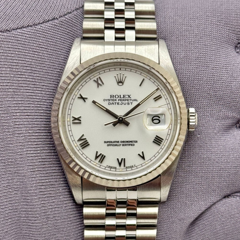 Rolex Datejust 36Mm 16234 Steel And White Gold