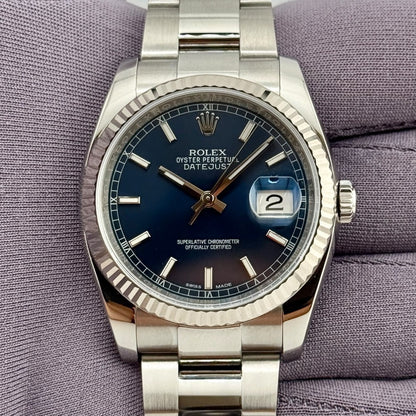 Rolex Datejust 36Mm 116234 Steel And White Gold