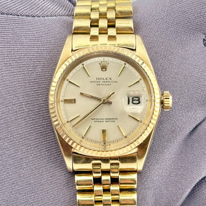 Rolex Datejust 36Mm 1601 Yellow Gold